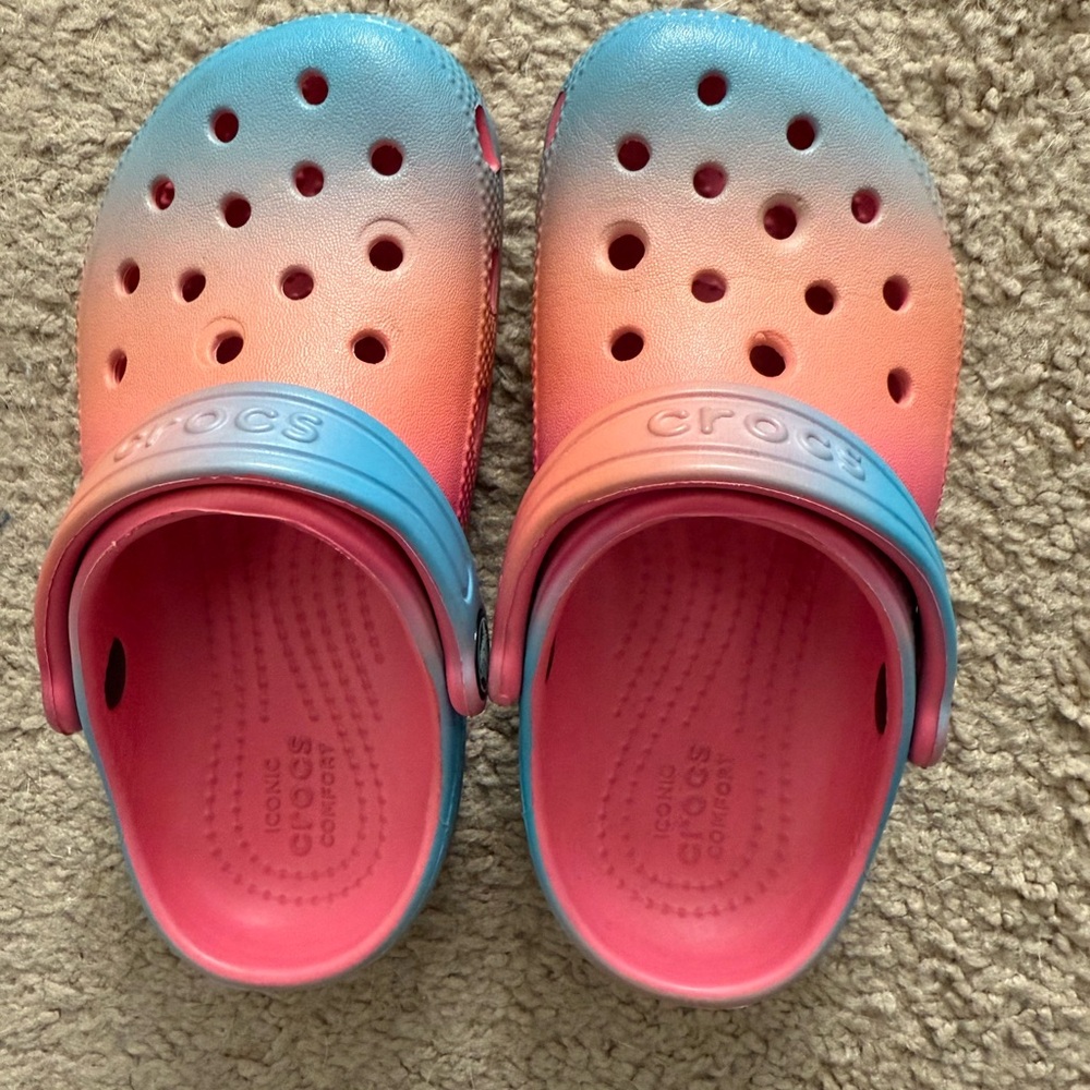 CROCS Kids' Ombre Clogs - Orange and Blue